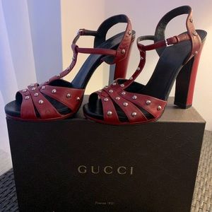GUCCI High Heel Leather Sandals